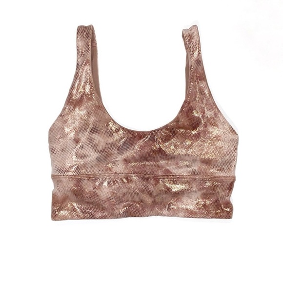 Lululemon align bra A/B shine size 2 reversible sparkle, brown pink smooth - Picture 1 of 9